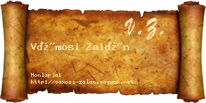 Vámosi Zalán névjegykártya